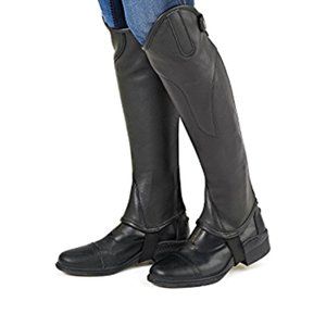 Ovation 25143_B Turin Black Leather Half Chaps